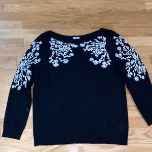 Rain & Rose Embroidered Sweater